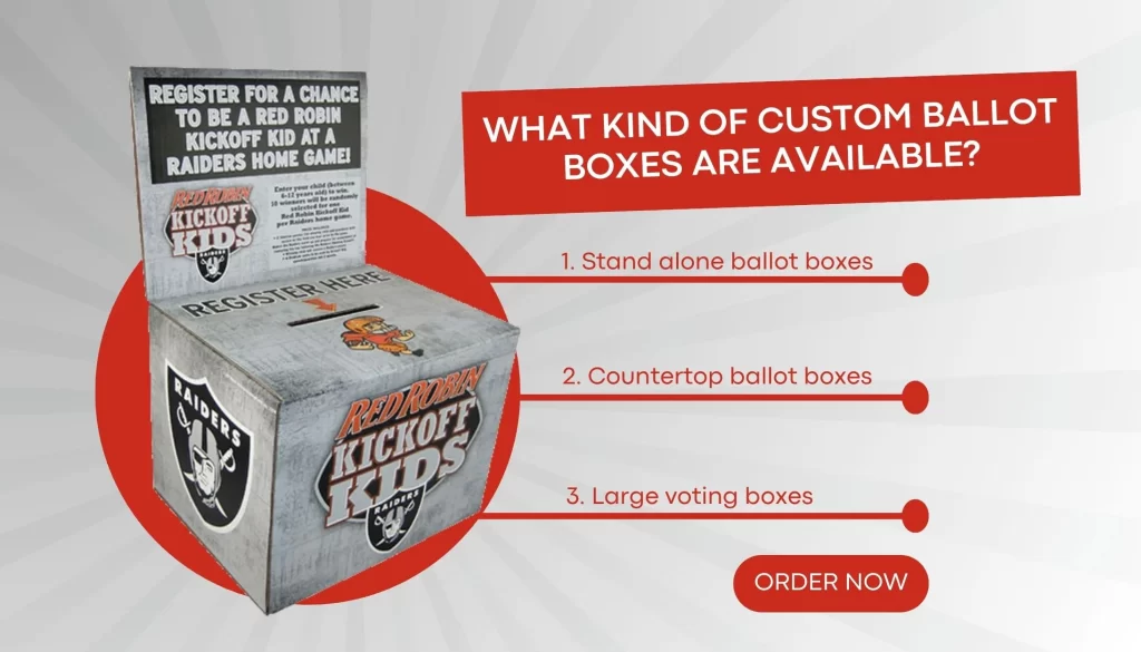 What kind of custom ballot boxes are available?