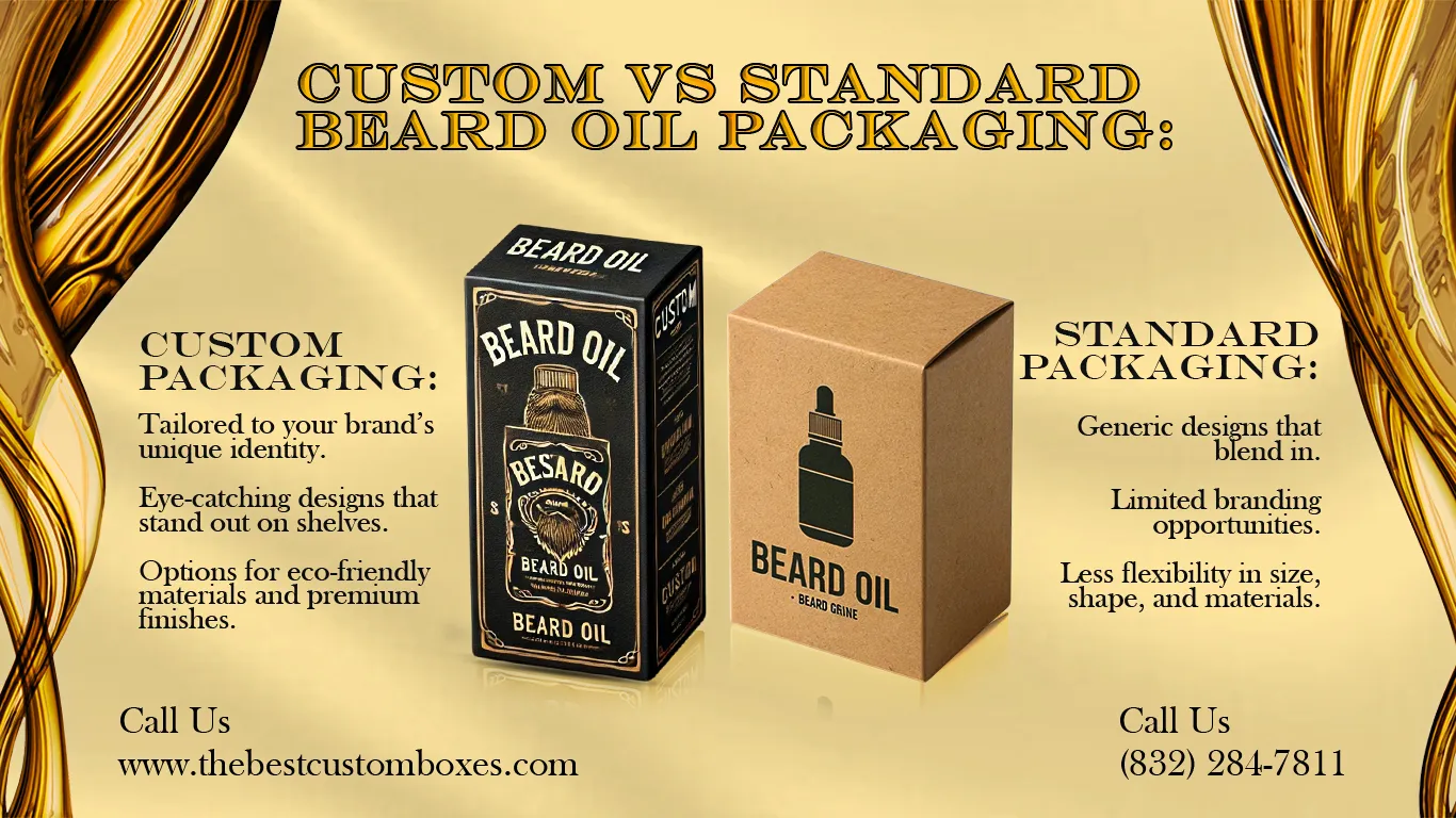 Different Between Custom vs Standard Beard Oil Packaging?